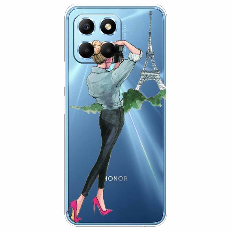 Чехол для Honor X6 HonorX6S Прозрачный Мягкий ТПУ силиконовый Чехол для телефона Для Huawei Honor X6S 2022 Чехол 6.5 Дюйма VNE-LX1 Прозрачный Funda