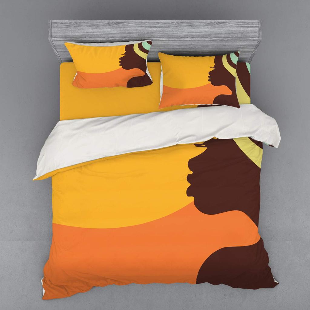 Human Face Comforter Cover Sets For Teens Lightweight Down Quilt Covers Abstract Shape Face Pattern Bedspread Cover No Comforter