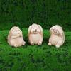 3pcs Cute Animal Sculpture Resin Miniatures Figurine Hedgehog Statue  Courtyard