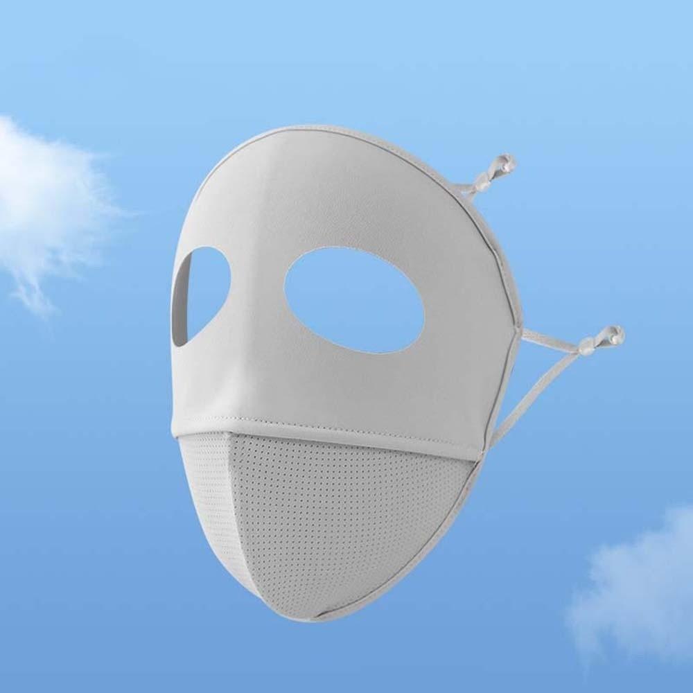 Comfortable Polyester Sunscreen Mask Traceless Small Hole UV Protection Mask Cool Breathable Ice Silk Face Clothing Men