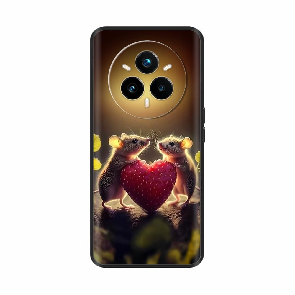 Чехол для Realme 14 Pro Plus Милый Мягкий ТПУ Силиконовый Черный Чехол для Funda Realme 14 Pro Plus 5G Задняя Крышка Чехлы для Телефона Realme14Pro+