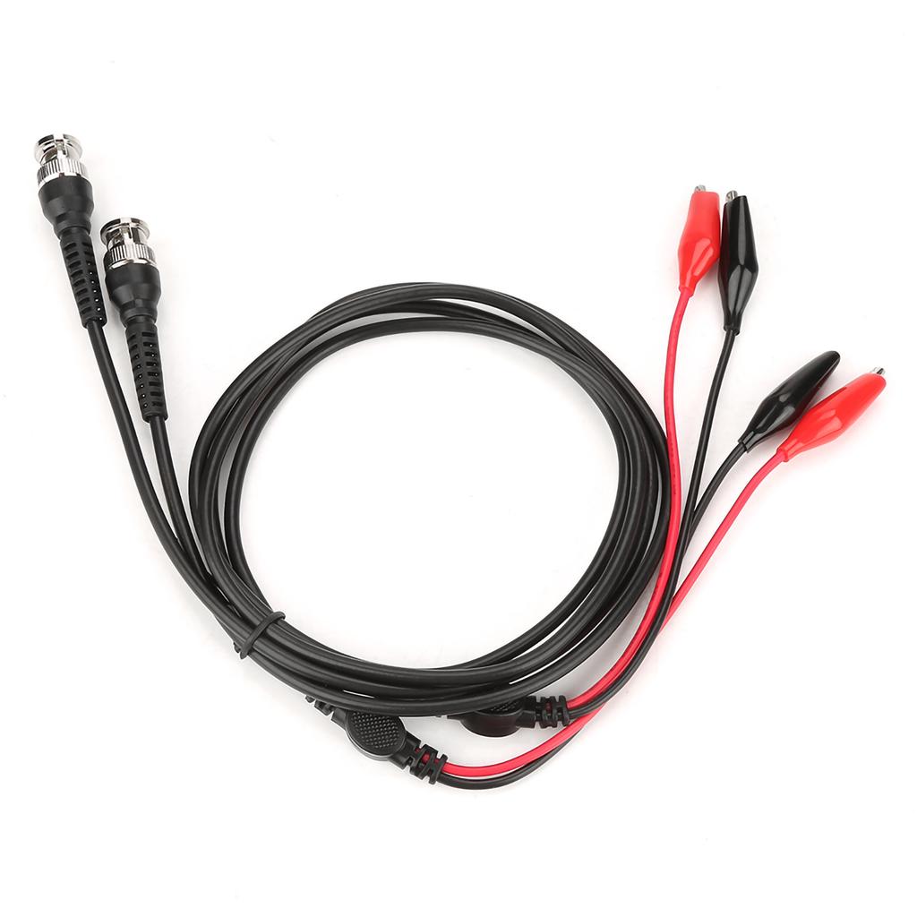 2pcs P1011 BNC Q9 to Dual Crocodile Clip Oscilloscope Test Probe   Cable