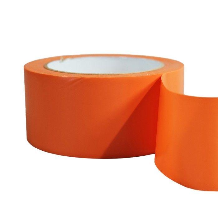 TECPLAST Ruban adhésif PVC orange bâtiment 50 mm x 33 m - 1 rouleau adhésif de chantier orange