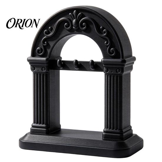 Key Holder for Entryway Roman Arch Holder, PLA 3D Printed Decorative Organizer Storage Stand with 3 Hooks, Table Tabletop