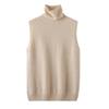 Women's Autumn and Winter Sleeveless Knitted Vest Solid Color Slim Temperament Bottoming Shirt