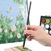 7-Piece Black Swan Gouache Paintbrush Set - Round, Liner, & Nylon Brushes for Watercolor & Digital Oil Painting.