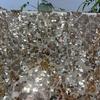 Градиентная полностью блестящая ткань с пайетками, вышитый сетчатый материал для свадебных платьев, вечерних платьев, ципао, ткань с пайетками 1/3 ярда