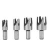 4 Pcs 45# Carbon Steel Tenon Drill Bit Wood Plug Cork Drill Bit Plug Cutter Tool
