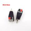 Штекер постоянного тока A/V кабель для аудио RCA штекер женский M/F разъем адаптера Jack Quick Plug динамик провод пресс-клемма для видеонаблюдения