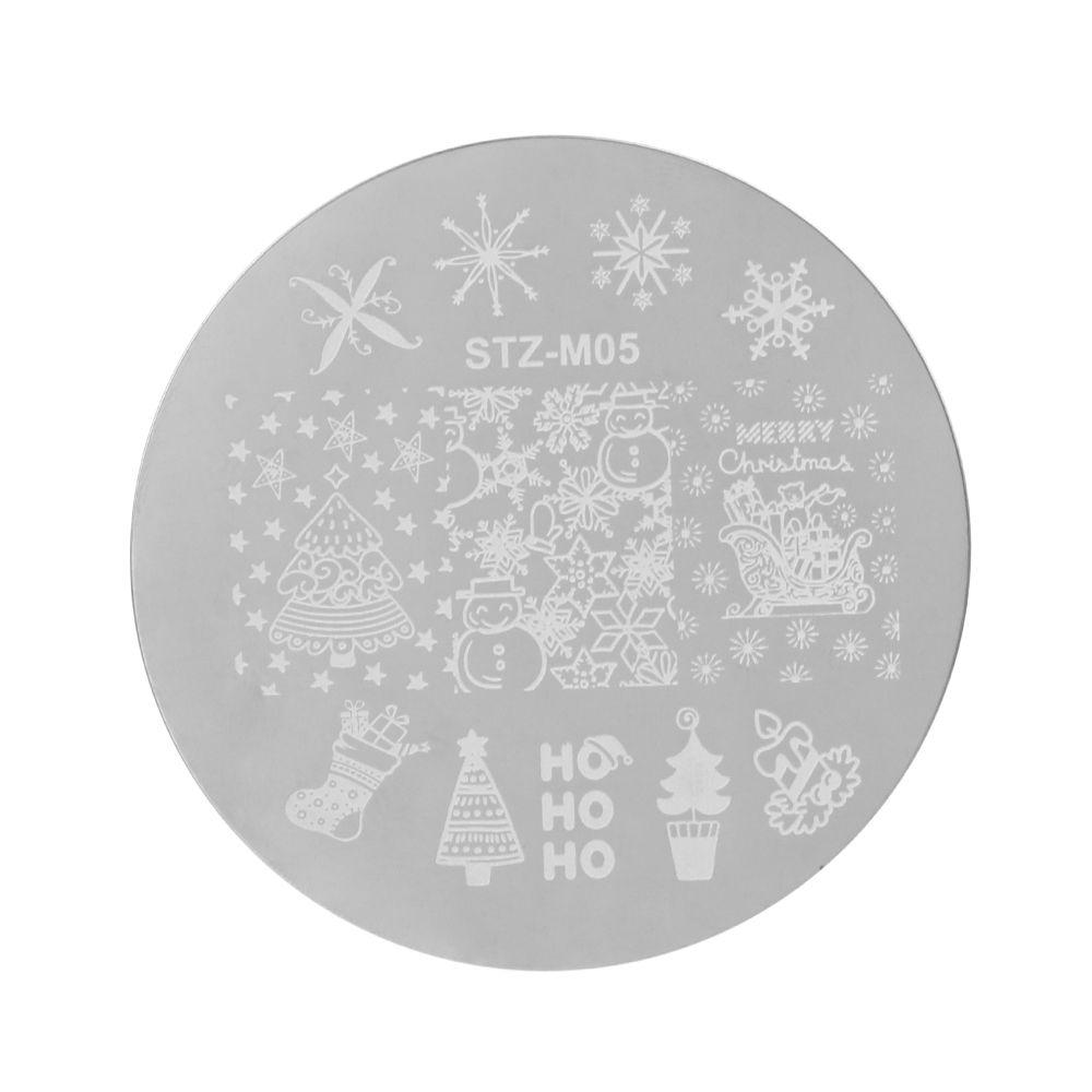 Manicure Santa Claus Christmas Nail Stamping Plates Nail Stamp Polish Templates Stencils Molds
