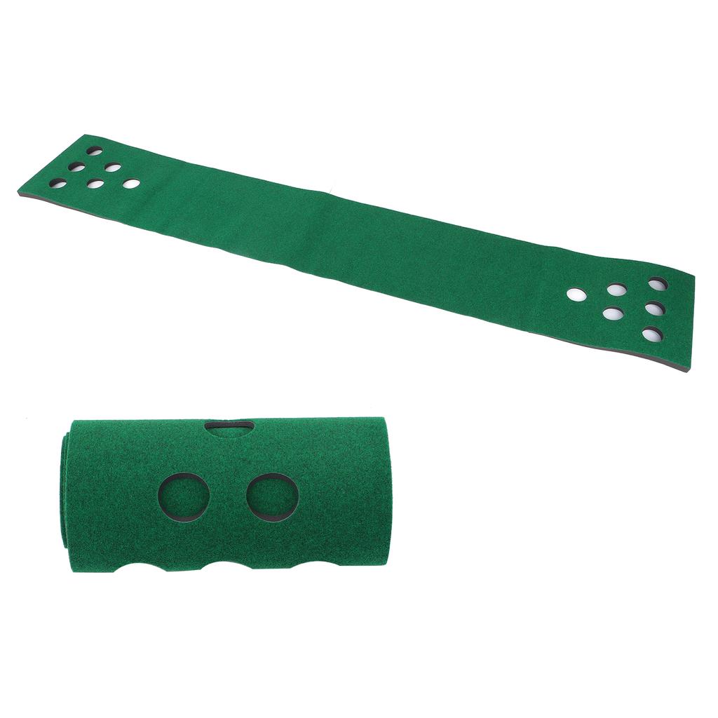 Golf Putting Mat Golf Putting Green Mat with 12 Putting Green 2 Balls 1 Putter for Golf Putting Game