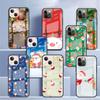 Рождественский стеклянный чехол Санта-Клауса для Apple iPhone 14 13 11 12 Pro 7 XR X XS Max 8 6 6s Plus SE 2022 13Pro закаленный телефон Tampa