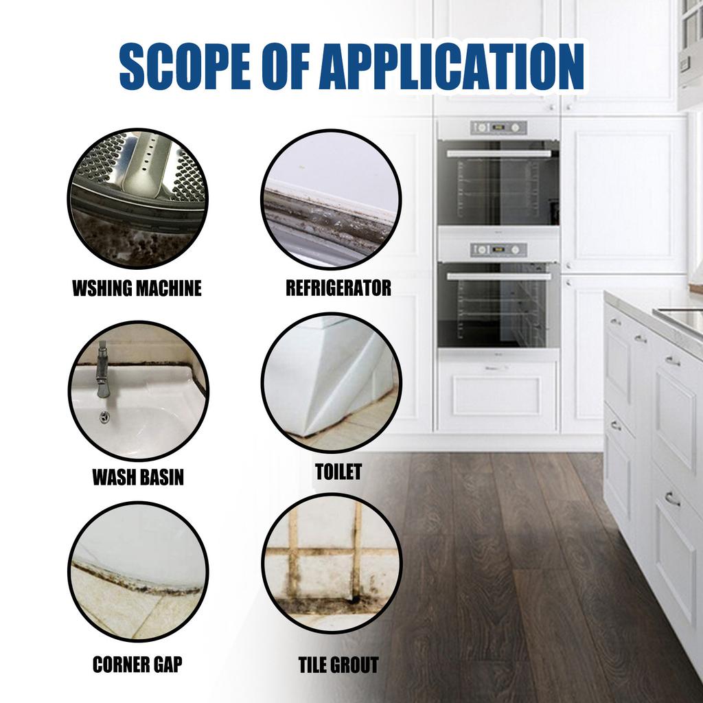 Mold Removal Gel, Household Mold Removal Gel, Kitchen Refrigerator Washing Machine Rubber Ring Mold Removal Mold Cleaner 100ml