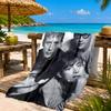 1PC Blur Music Beach Towel for Adults/Family ,Beach Towel, Ultra Absorbent Quick-Drying Pool Towels for Travel, Swimming, Camping Gift