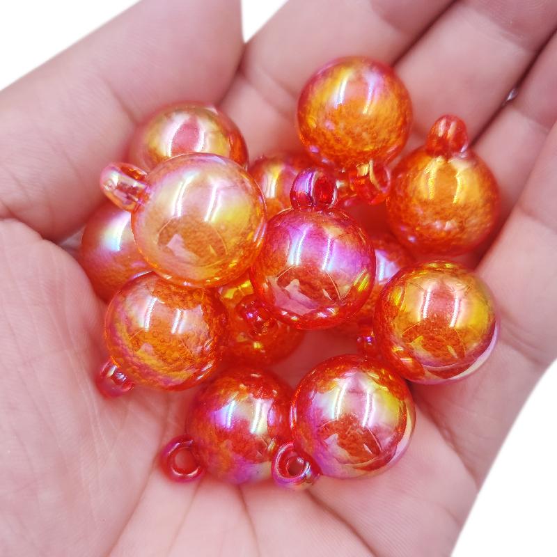 Creative DIY for Candy Color New 5Pcs 16mm Wholesale Jewelry Making Pendant Round Bubble Loose Beads