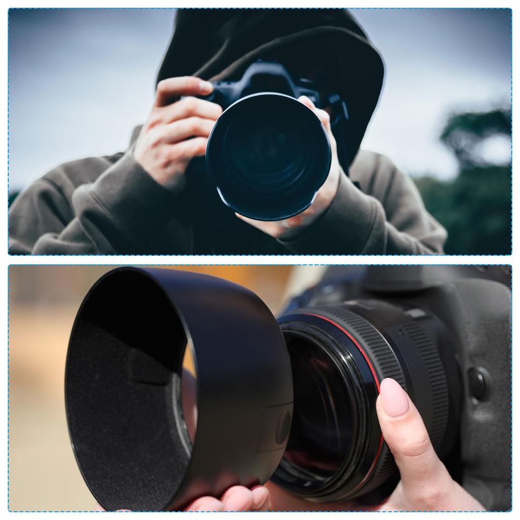 PATIKIL 67mm Lens Hood for Camera Long Focus Frosted Internal Black with Cleaning Cloth Lens, Anti-Reflective Hood,