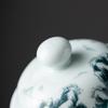 Керамическая банка для имбиря в китайском стиле с крышкой, герметичная банка для чая, вместительный селадоновый ящик для хранения, пустая банка для дома, креативные украшения