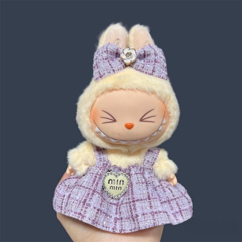 Плюшевая кукла Labubu 17 см Набор одежды Юбка Аксессуары для одежды DIY Милый наряд для кукол Подарок