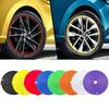 8 Meters Car Bumper Decorative Strip Red Wheel Hub Ring Moulding Trim Edge Protective Car Styling Exterior Accessories