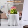 Горшок для суккулентов в виде привидения, кашпо для растений-привидений с отверстием, смола, флип-офф для дома и офиса