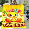 1pc Blanket Tweety Print Design, Lightweight Blanket for Sofa, Bed- Soft &Warm, Gift for All Seasons like Christmas, Halloween