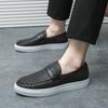 Spring New Men's Small Leather Shoes Woven Foot Cover Lazy Beanie Shoes Hairstylist Trendy Shoes