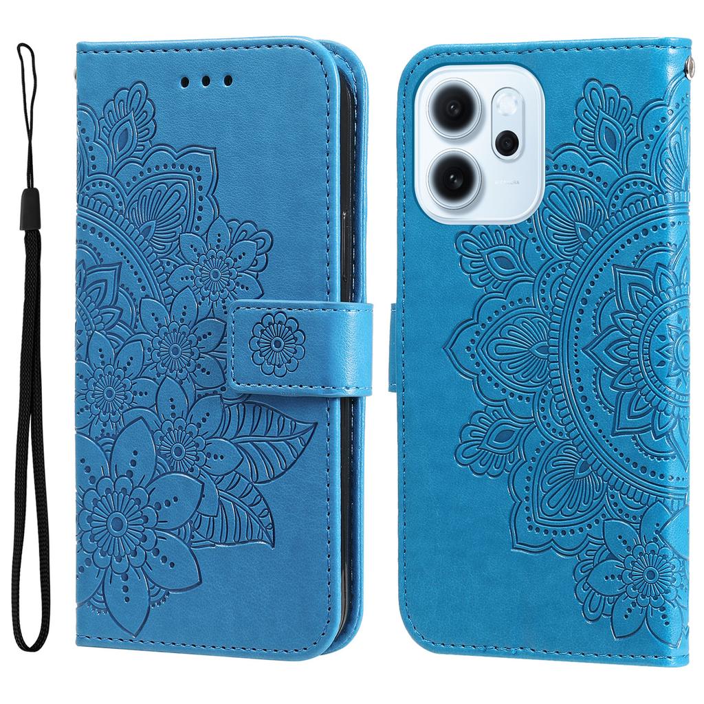 Чехол-кошелек с цветочным узором из ПУ кожи со подставкой для Oppo Reno15 F 5G