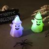 Брелок для ключей с привидением на Хэллоуин со светящимся брелоком-призраком, цветное ожерелье с подсветкой, аксессуары для привидения на Хэллоуин