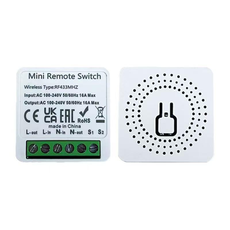 16A Relay Smart Switch for DIY Wireless Light Control RF433 MHz for Enhanced Home Automation