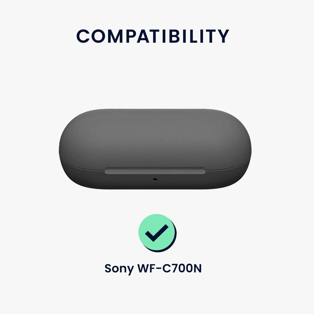 Kwmobile Чехол для наушников для Sony Wireless Drop Темно-зеленый WF-C700N - Наушники, Силикон, Защита,