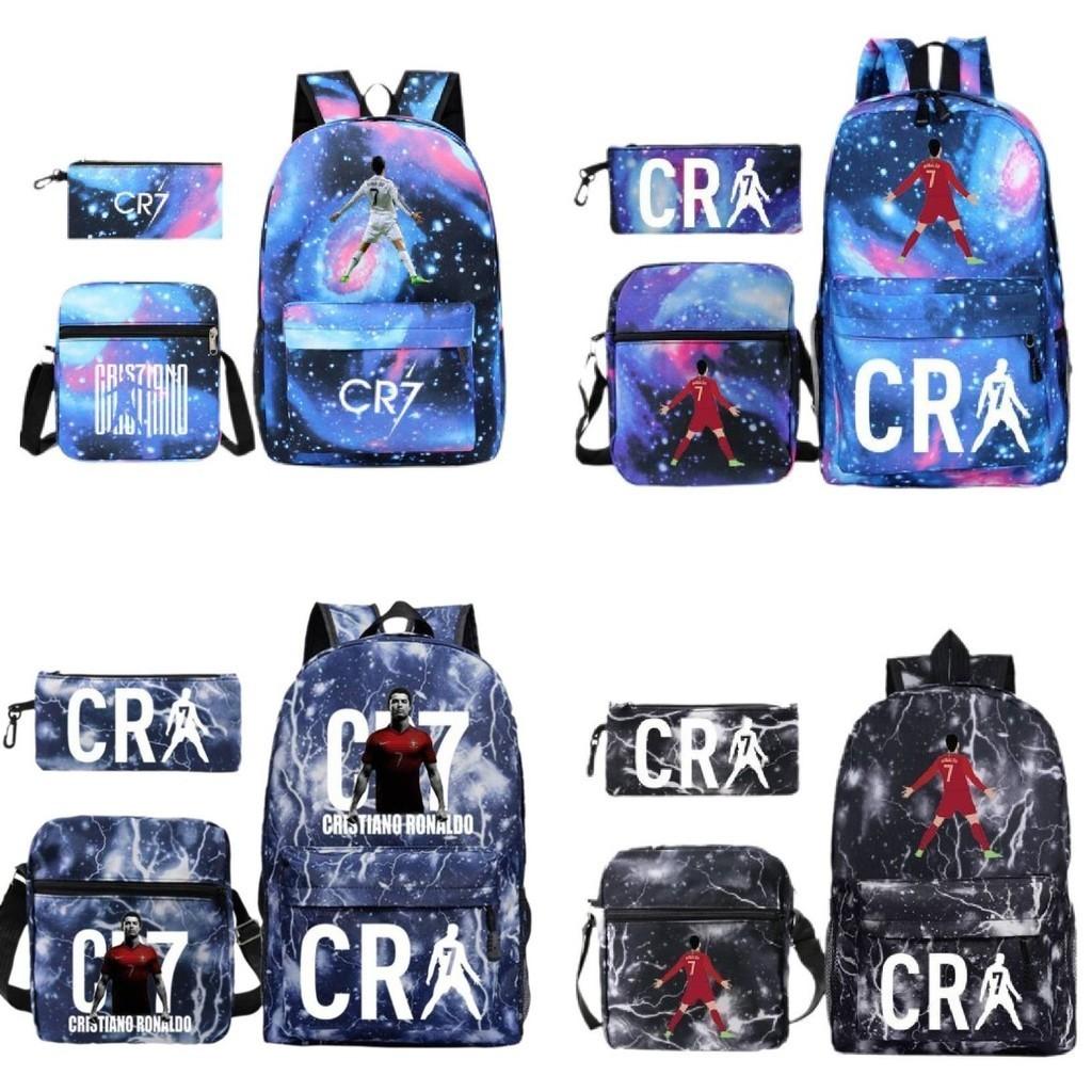 Cr7 Children's Backpack Set With Breathable Comfortable Straps And Letter Print