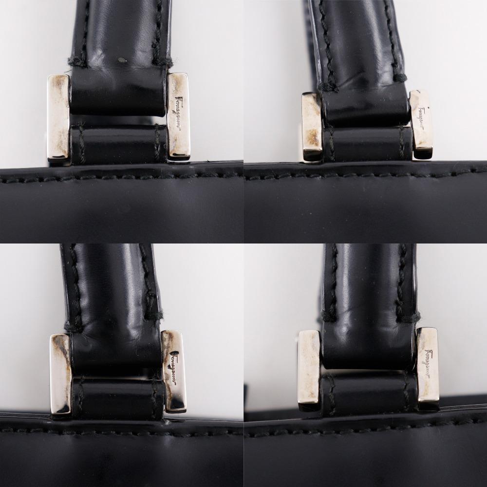 Salvatore Ferragamo Gancini Handbag AQ-21 0167 black leather Women Used