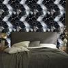 Navy blue, graphite and black ink wallpaper for living room and bedroom 50x1000