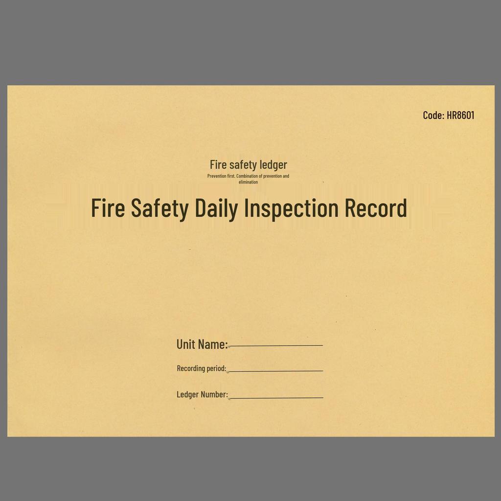 Fire Ledger: Daily Hotel Security Patrol & Fire Prevention Log