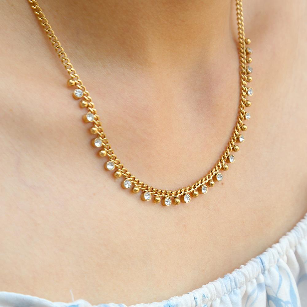 Премиум Sense блестящая бриллиантовая цепочка на ключицу женственный дизайн Sense простые легкие ювелирные изделия