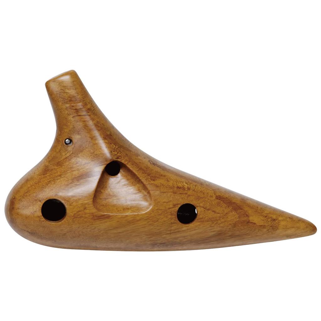 Kikutani 12 Hole Bamboo Ocarina Wooden Alto C with Pouch Wood BAMBOO KOC-AC