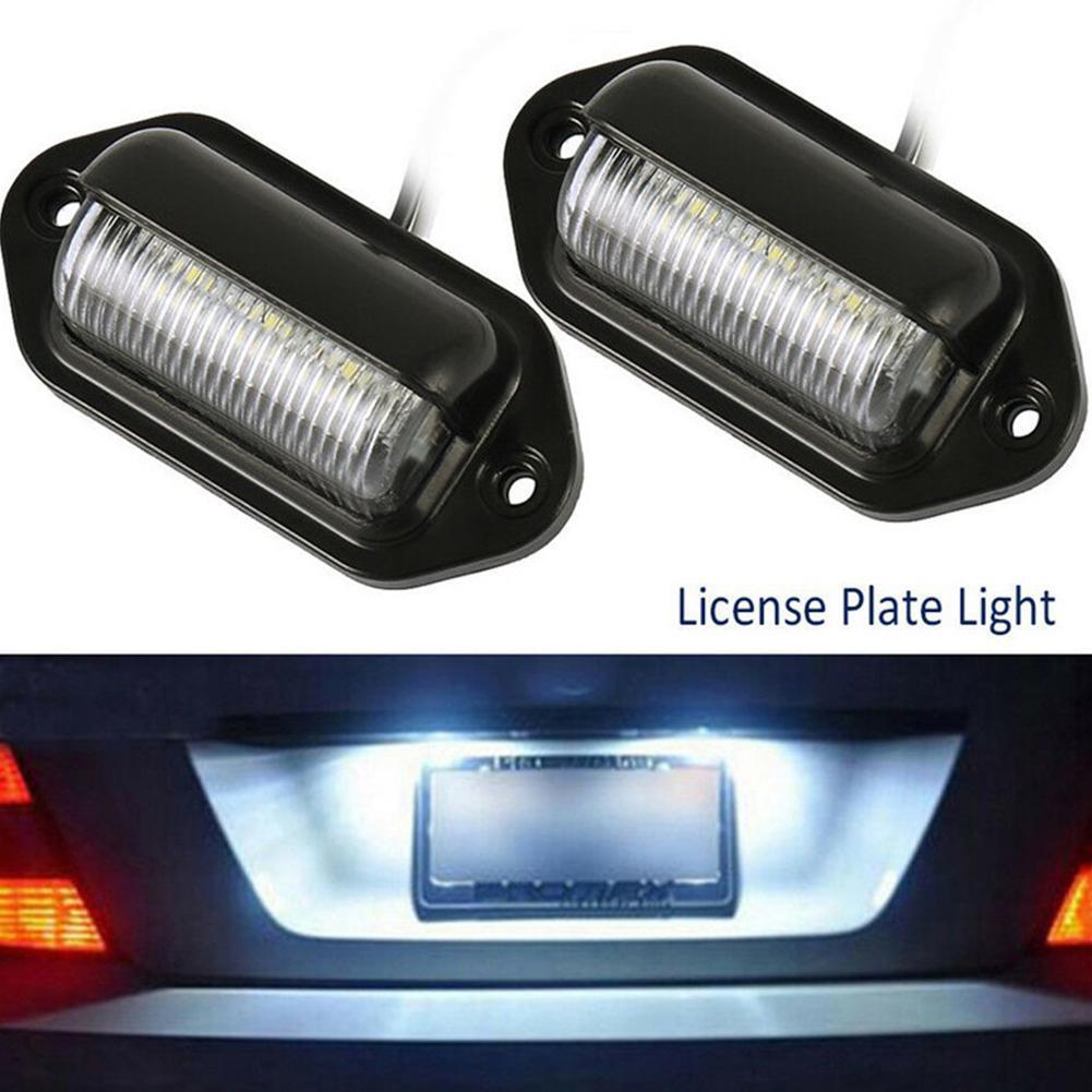 6 Led Car License Number Plate Light For Suv Automobile Truck Bus And Trailer Tail Lamp Side Step Bulbs Car License Plate Light