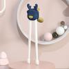 Children's Learning Chopsticks Mom&Pea Dark Blue Pink Yellow Green YQ0100