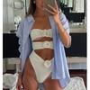 Tengwei Gradient Print Plus Size Sexy One-Piece Swimsuit for Women