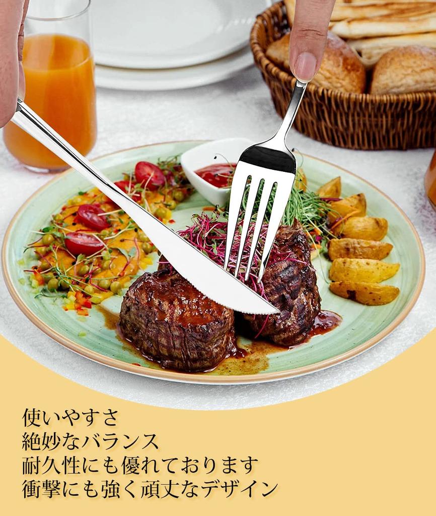 Набор столовых приборов QuiExact из 30 предметов Нож Ложка Вилка Из нержавеющей стали Посуда Набор для ужина для кухни Дома Свадьбы (Серебряный)