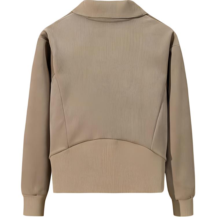 Anta Обычная толстовка-поло, удобная, дышащая, универсальная, повседневная, свободная, женская, орехового цвета, хаки 162447730N-1