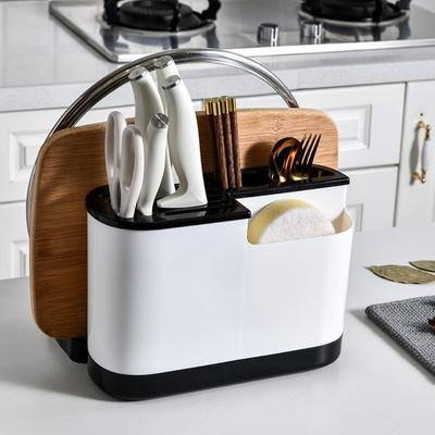 Многофункциональный держатель для кухонных принадлежностей большой емкости, водонепроницаемый, экономичный по пространству, стойка для разделочной доски, ведро для палочек
