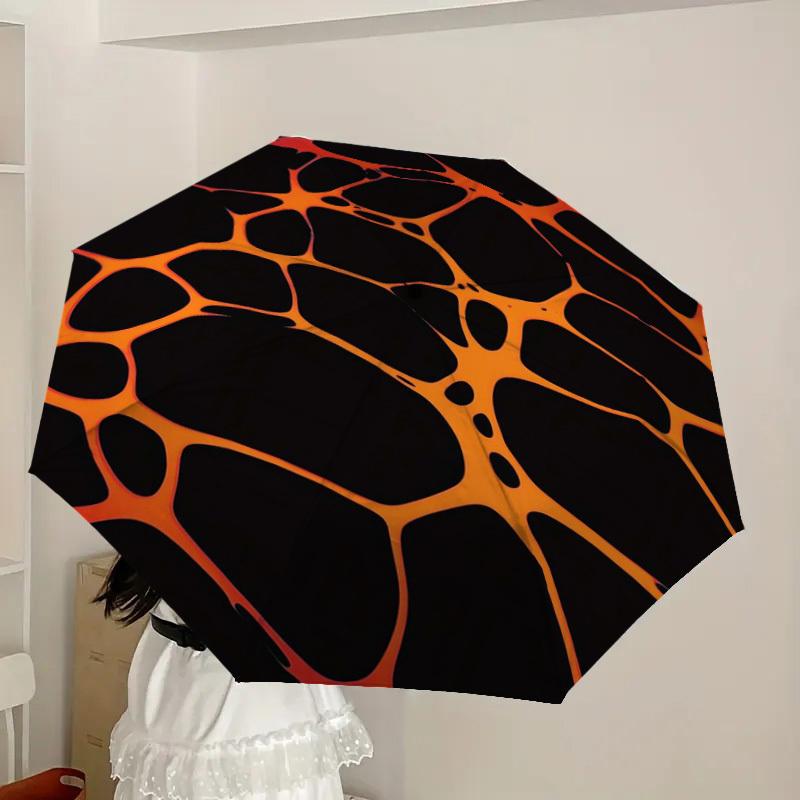 1pc Lava Flow Abstract Pattern Umbrella with Plastic Handle,Suitable for All Seasons Home Travel Outdoor UmbrellaDD1480