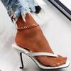 New High-heeled Shoes Heel Large Square Head Solid Color Pinch Toe Women's Shoes High Heel Women's Sandals Shoe for Women