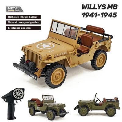1/14 Радиоуправляемая машина Willys Военный автомобиль с лебедкой RC 2.4G 4WD Внедорожный Электрическая Модель на Дистанционном Управлении Симуляция Гусеничный Игрушки HG4-58