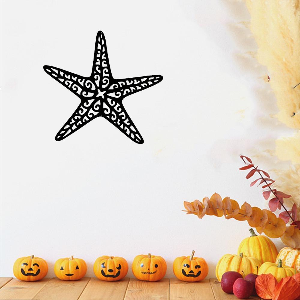 Coastal Starfish Ocean Beach Metal Wall Art – Elegant Interior Decoration, Stylish Home Wall Hangings for Coastal Home Decor