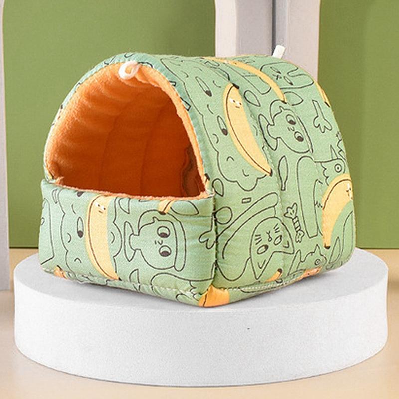 Милый мультяшный кролик белка мини клетка морская свинка гнездо маленькое животное мышь крыса домашнее животное спальная кровать хомяк домик зимний теплый мягкий коврик