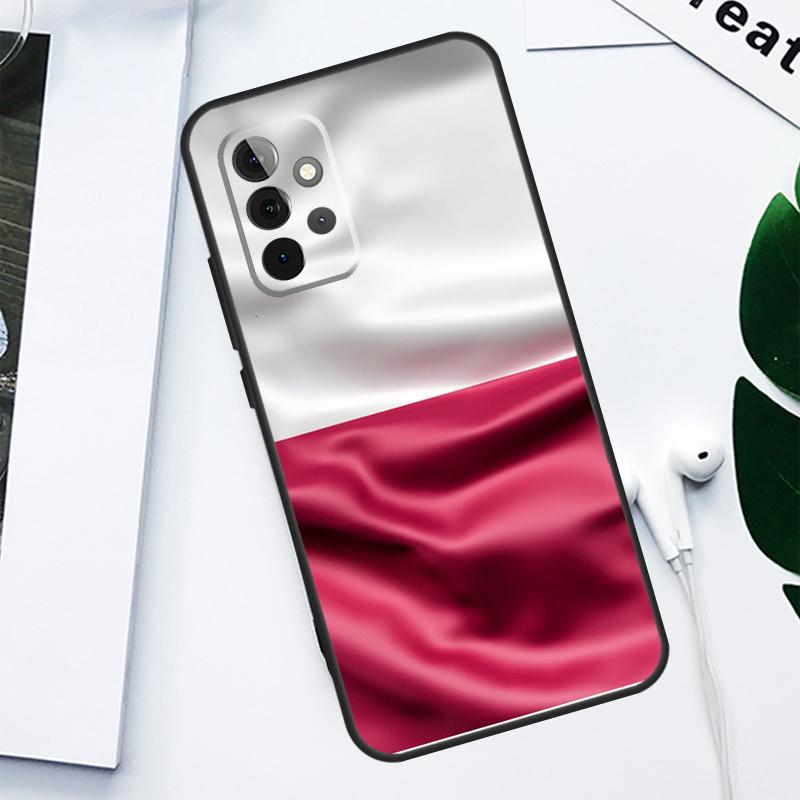 Poland Flag For Samsung Galaxy A52 A22 A32 A54 A34 A14 A55 A35 A15 A53 A33 A13 A05 A06 A16 Phone Case