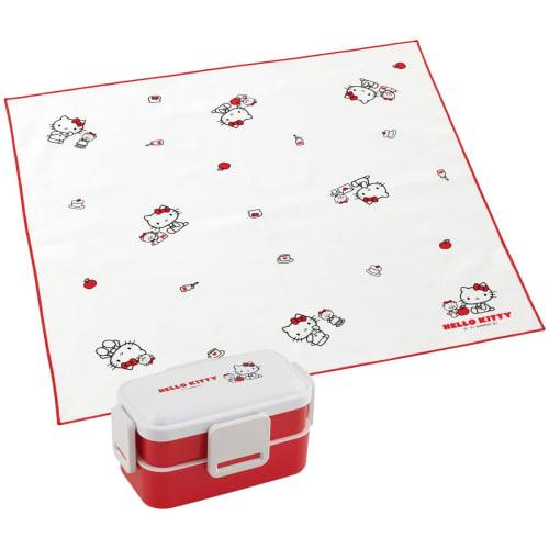 Skater Lunch Box Lunch Cross 43 x 43cm Kitty & Tiny Cham Sanrio Girl Made in Japan KB4-A