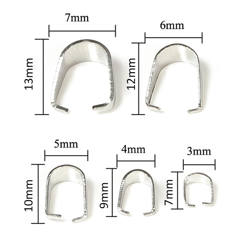 50pcs Stainless Steel Pendant Clip Connector Pinch Bail Clasp DIY Jewelry Making Gold Color Clasps Findings Accessories Bulk